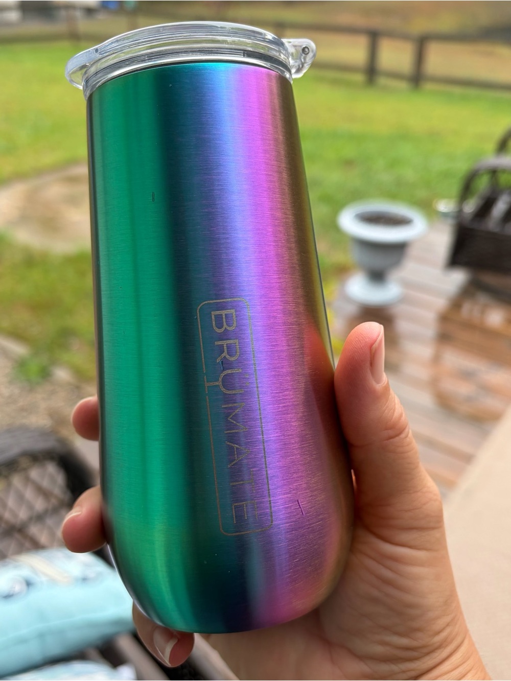 Brümate Rainbow Titanium 12oz Stainless Steel Champagne Flute